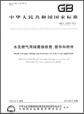 水及燃?xì)庥们蚰T鐵管、管件和附件國標(biāo)/T 13295-2013