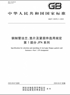 鋼制管法蘭、墊片及緊固件選用規(guī)定 第1部分：PN系列國標(biāo)/T 43079.1-2023